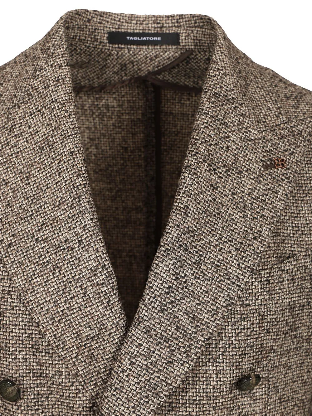 Double-Breasted Textured Blazer
