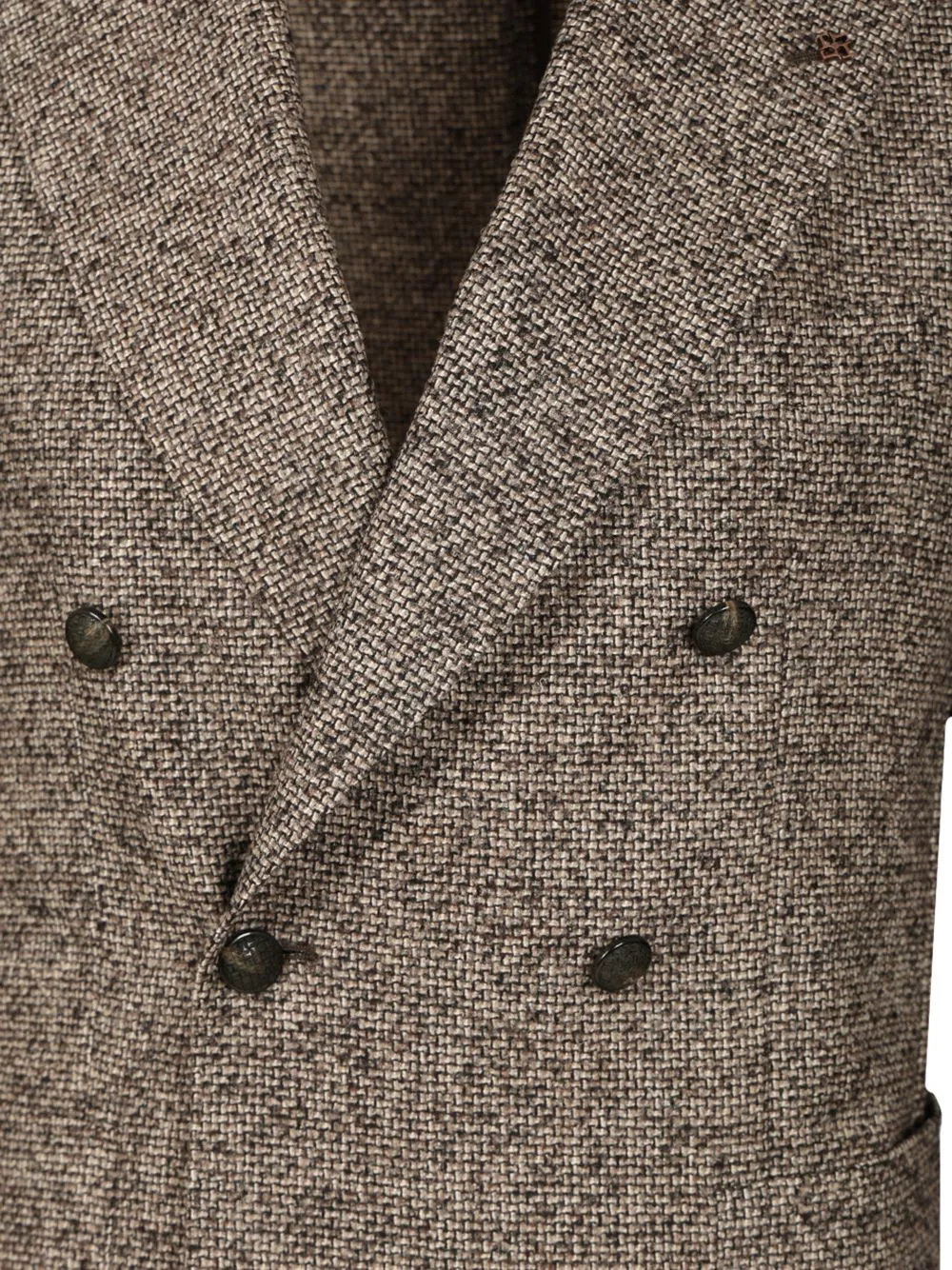 Double-Breasted Textured Blazer