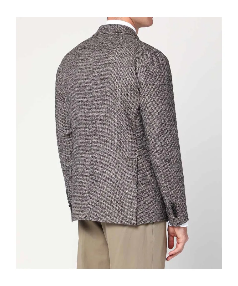 Double-Breasted Textured Blazer