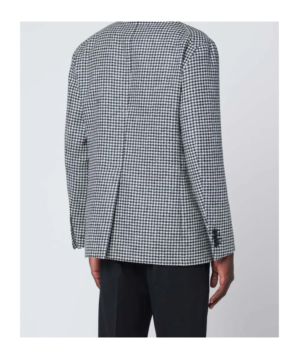 Houndstooth Double-Breasted Jacket