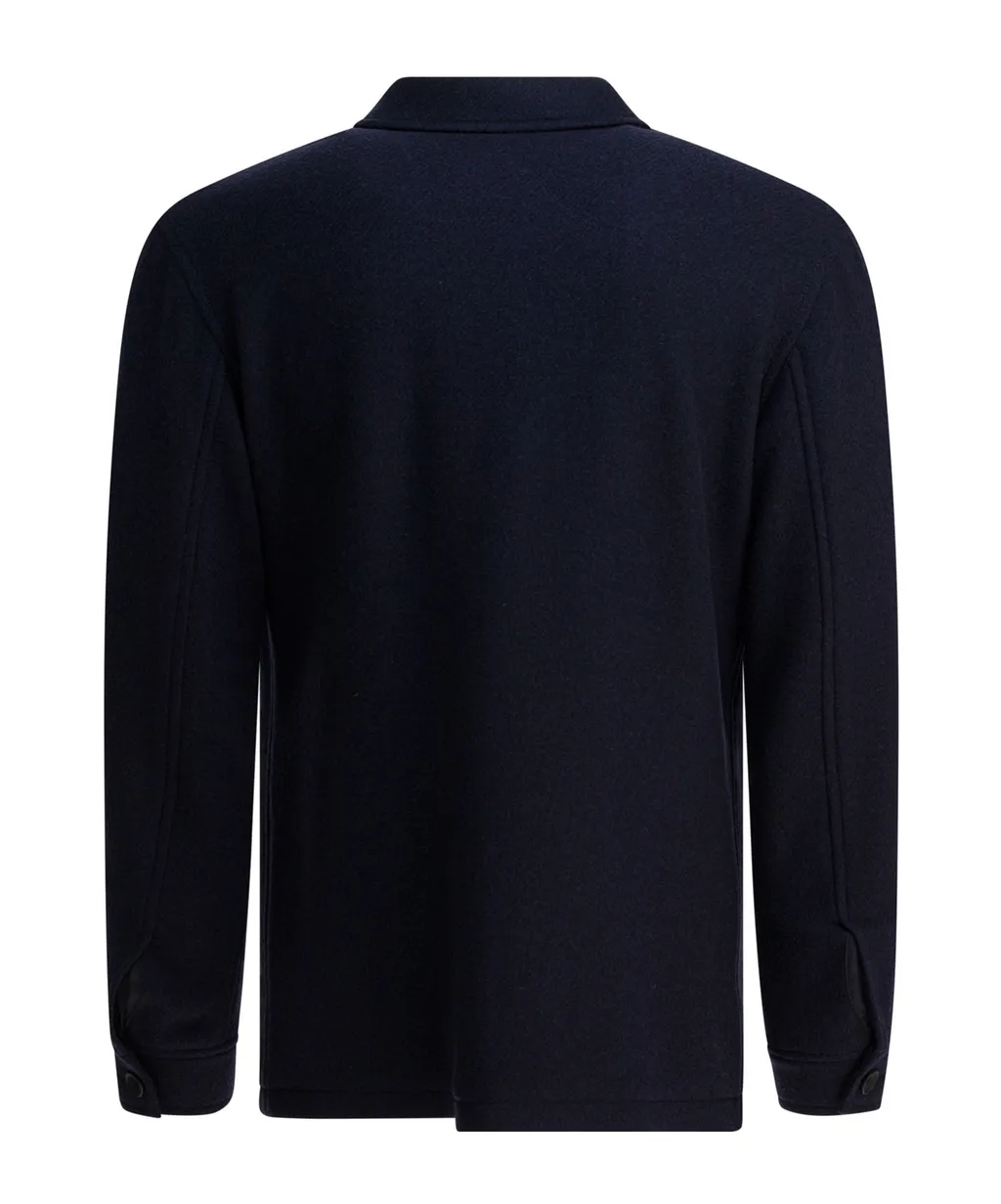Buttoned Flap-Pocket Jacket