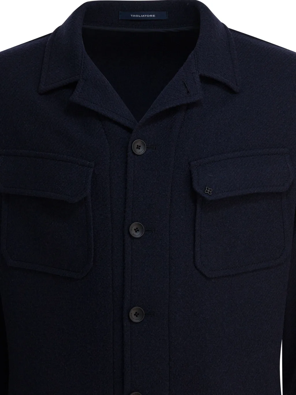 Buttoned Flap-Pocket Jacket