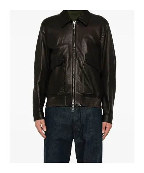 Long Sleeve Leather Jacket
