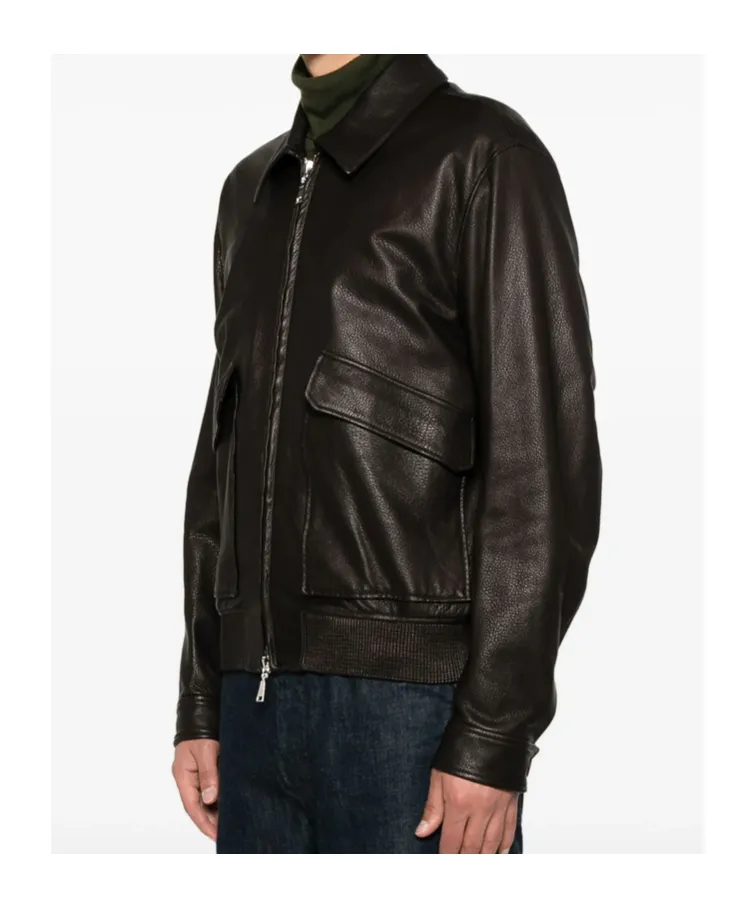 Long Sleeve Leather Jacket