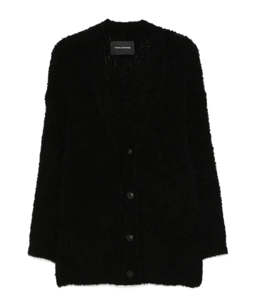 Long-Sleeved Knitted Cardigan