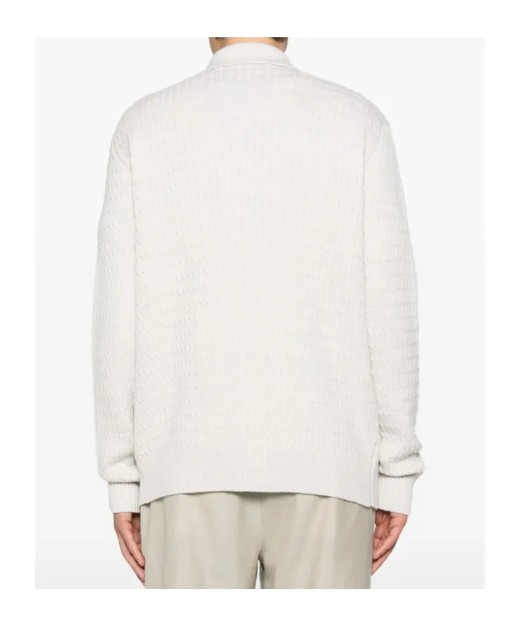 Long-Sleeved Knitted Cardigan