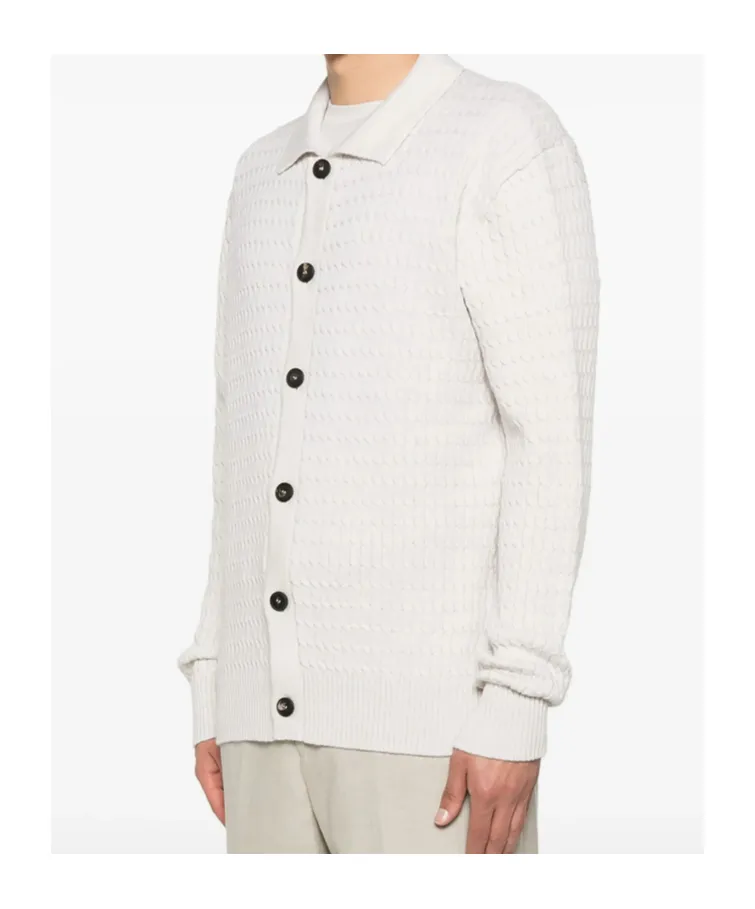 Long-Sleeved Knitted Cardigan