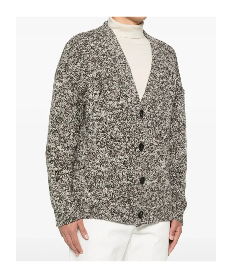 Long-Sleeved Knitted Cardigan