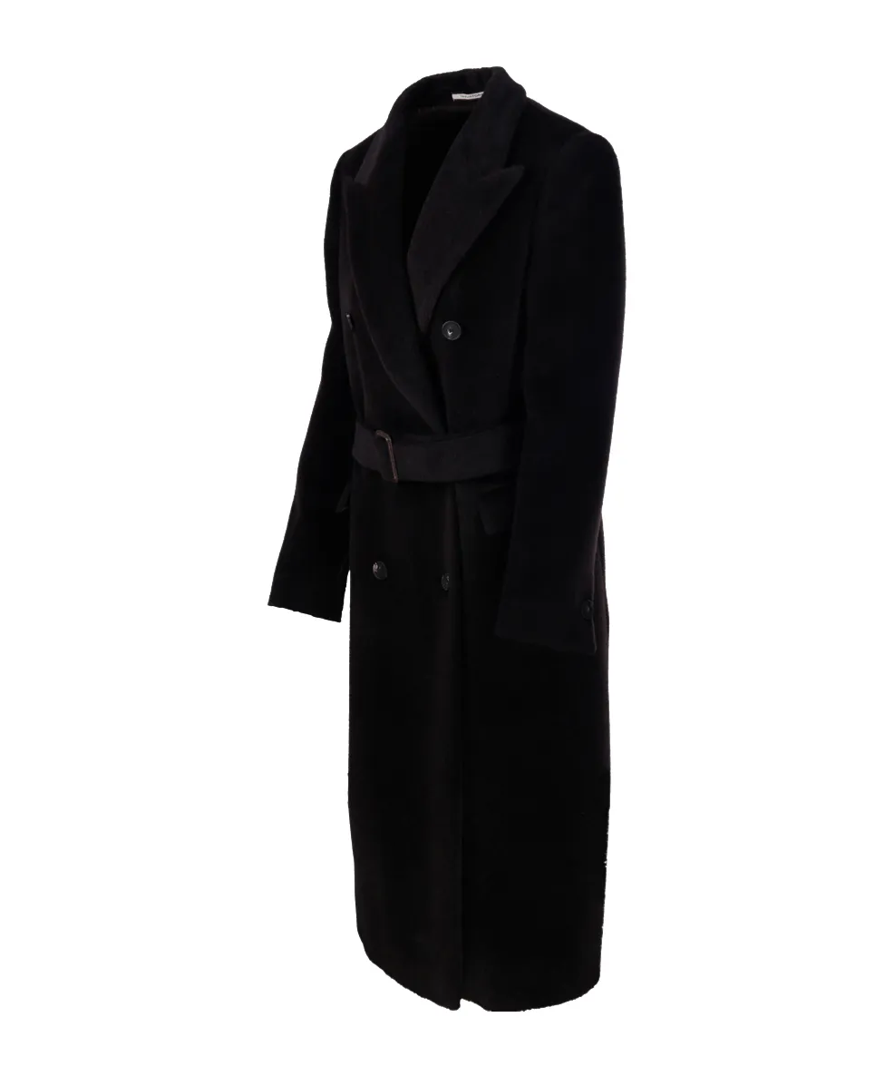 Belted Double-Breasted Coat