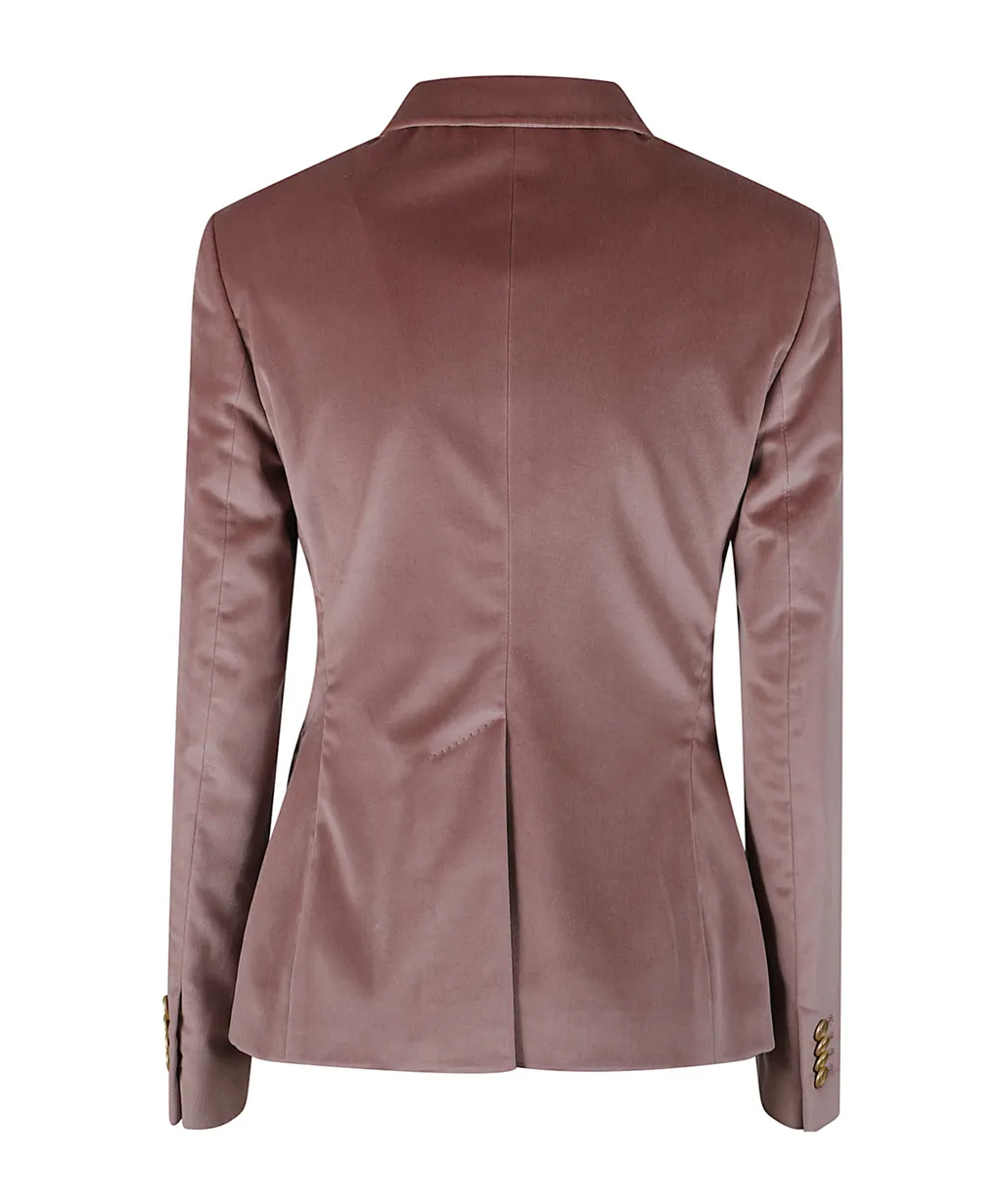 Single Breasted Velvet Jacket