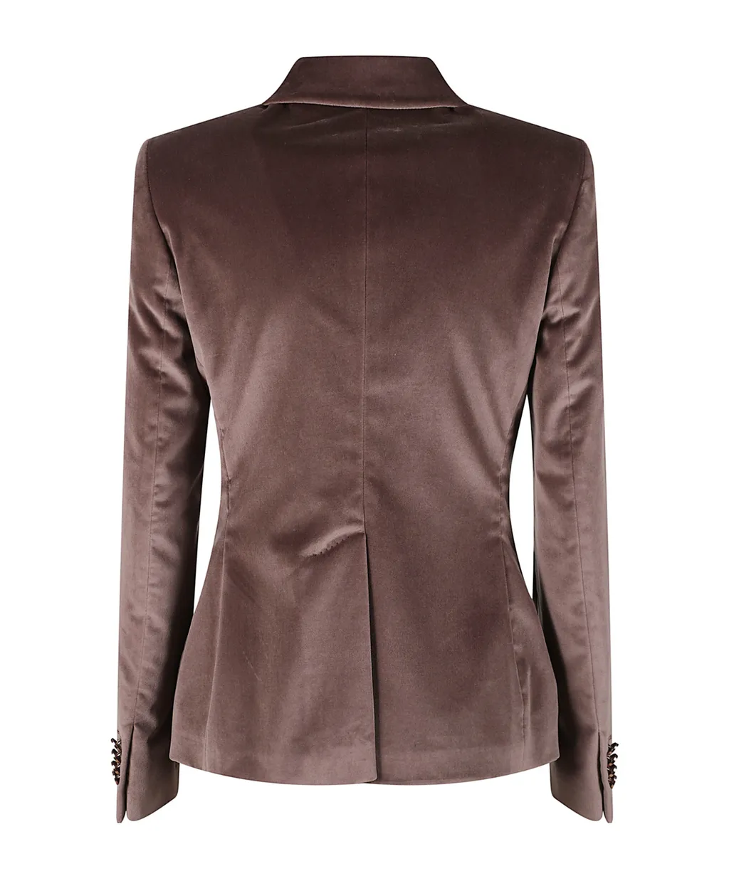 Single Breasted Velvet Jacket