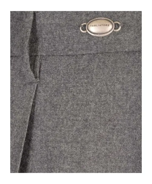 Pleated Straight-Leg Trousers