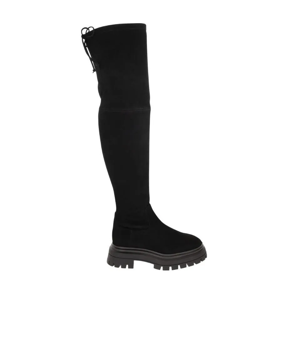 Tie-Fastened Thigh High Boots