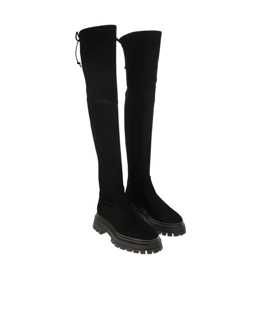 Tie-Fastened Thigh High Boots