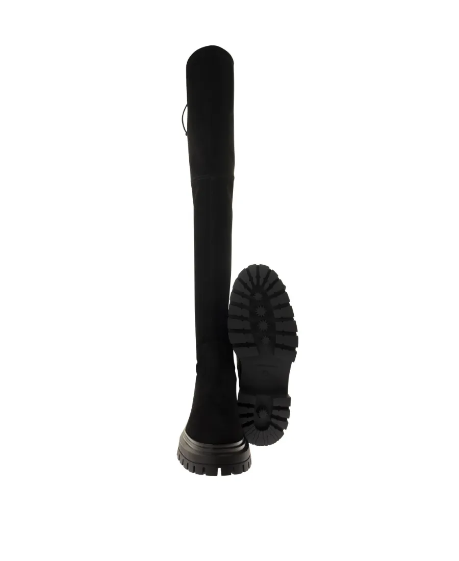 Tie-Fastened Thigh High Boots