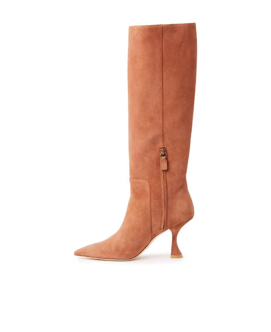 Pointed-Toe High-Heel Boots