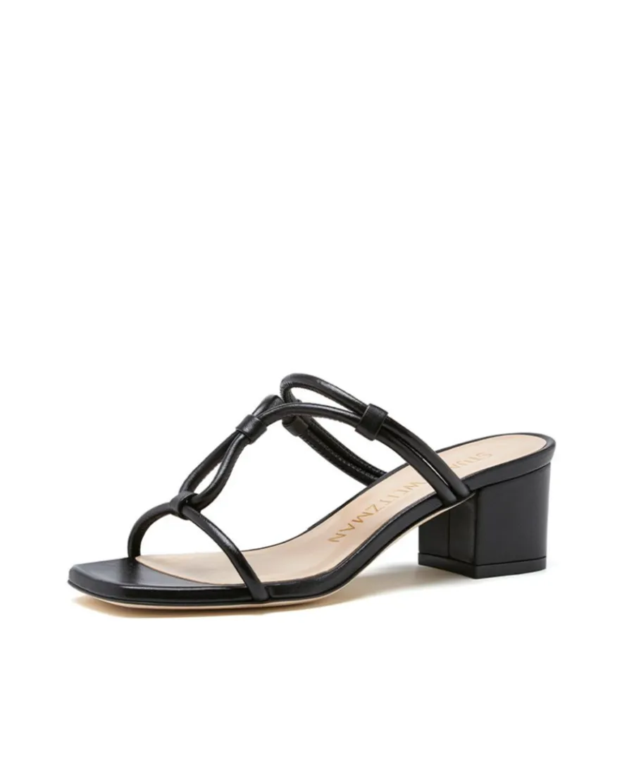 Woven Knot 50 Block Sandals