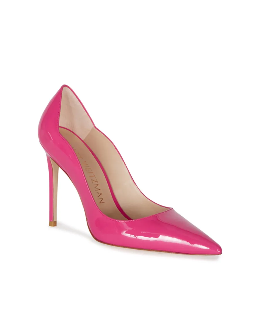 Scallop Edges Pointed-Toe Pumps