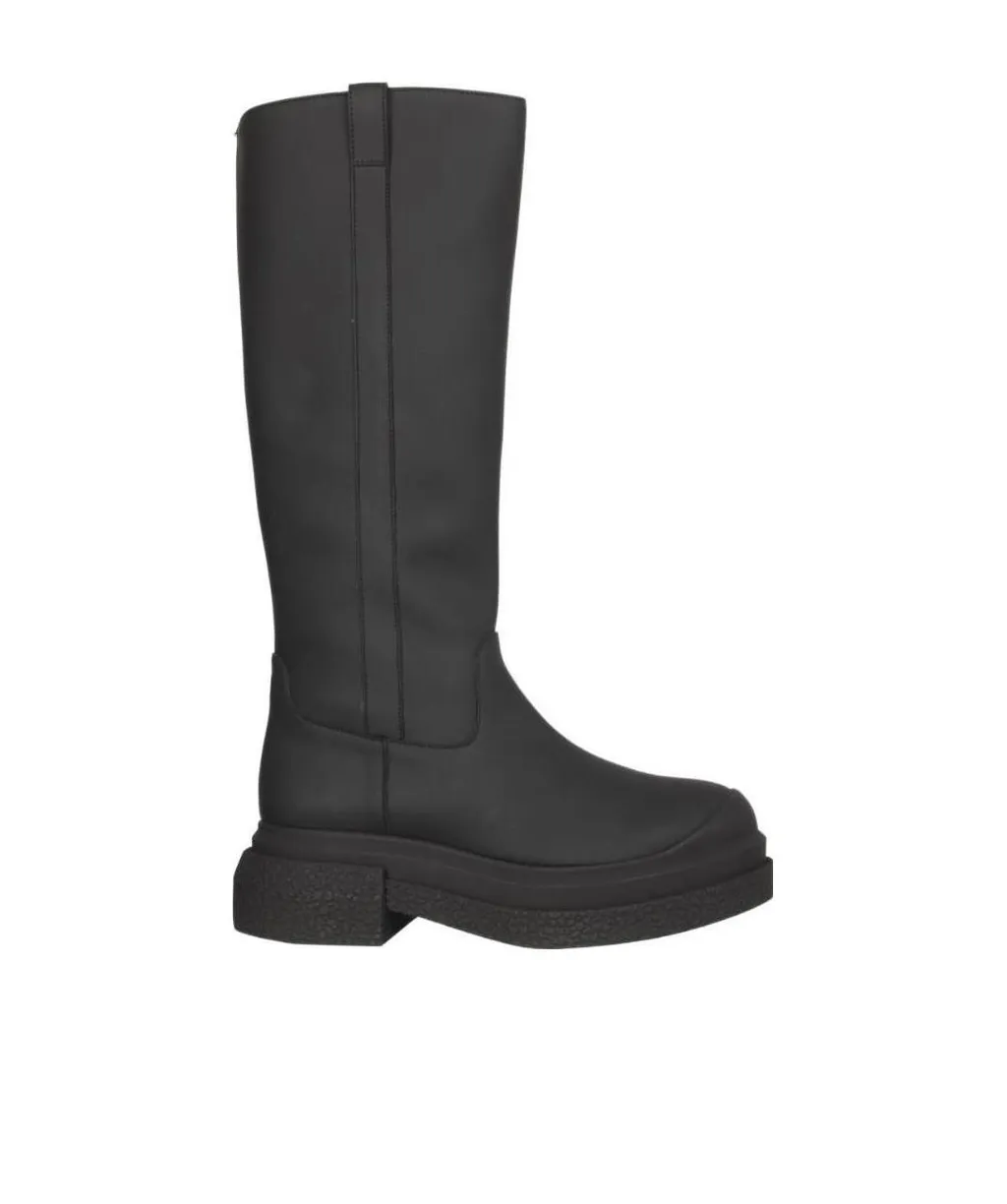 Splicing Design Knee-Length Boots