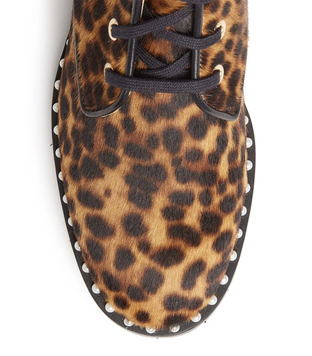 Leopard Print Combat Boots
