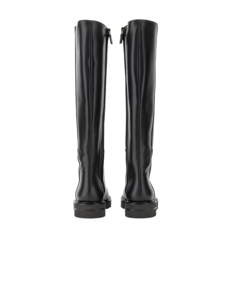 Knee-Length Leather Boots
