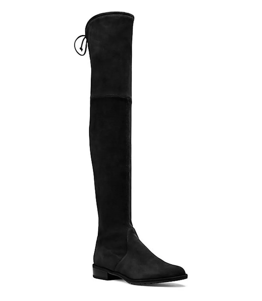 Tie-Fastened Thigh High Boots