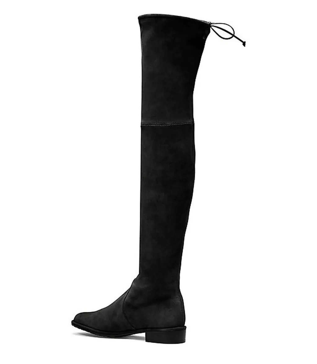 Tie-Fastened Thigh High Boots