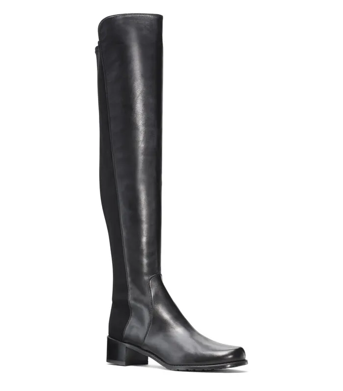Panelled Almond Toe Boots