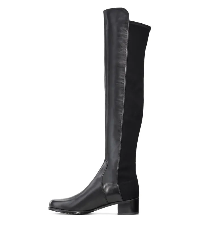 Panelled Almond Toe Boots