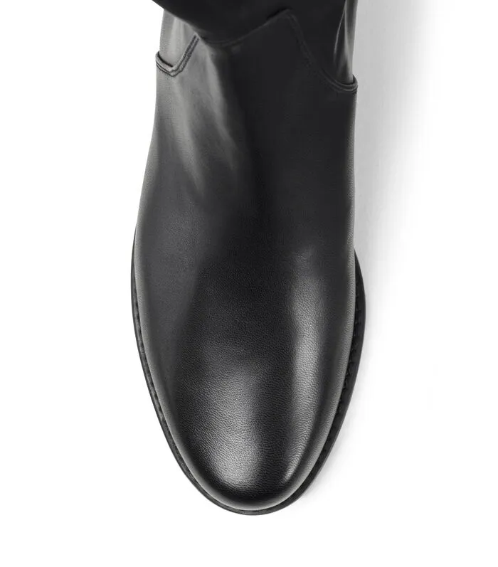 Panelled Almond Toe Boots