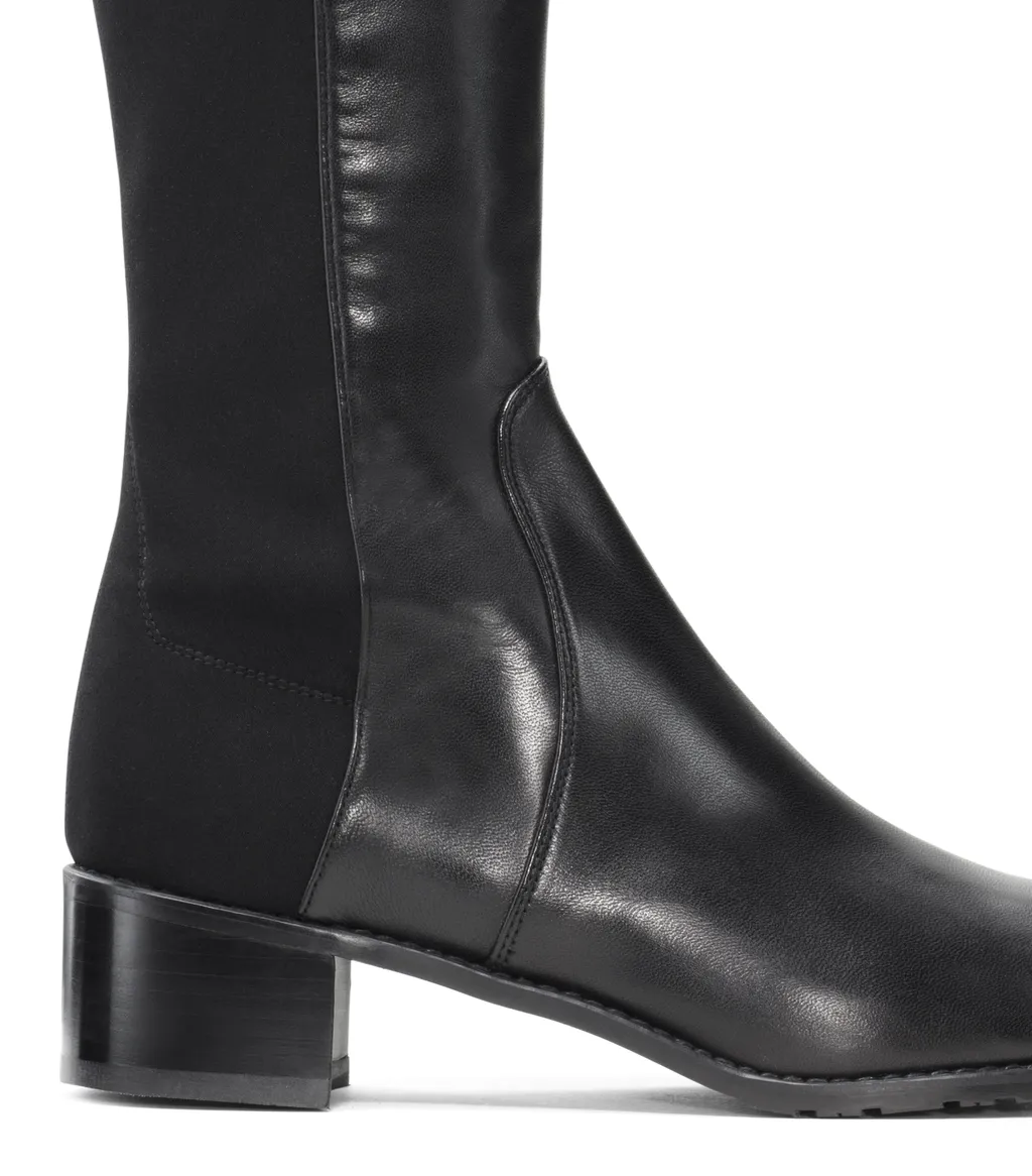 Panelled Almond Toe Boots