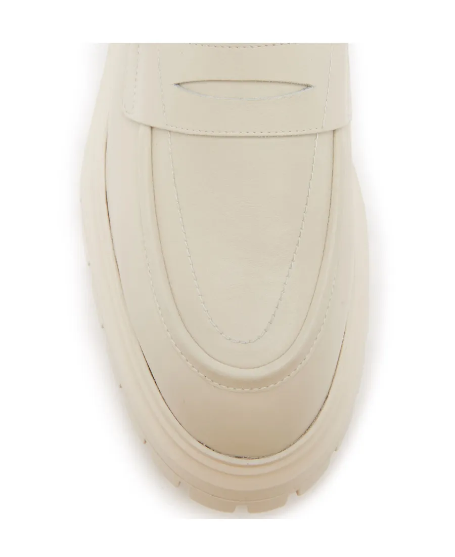 Almond-Toe Leather Loafers