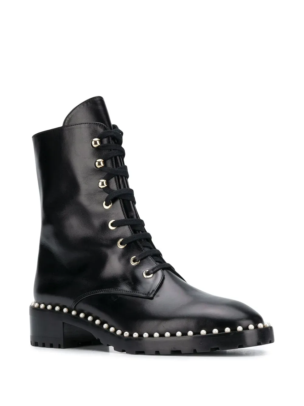 Lace-Trimmed High Boots