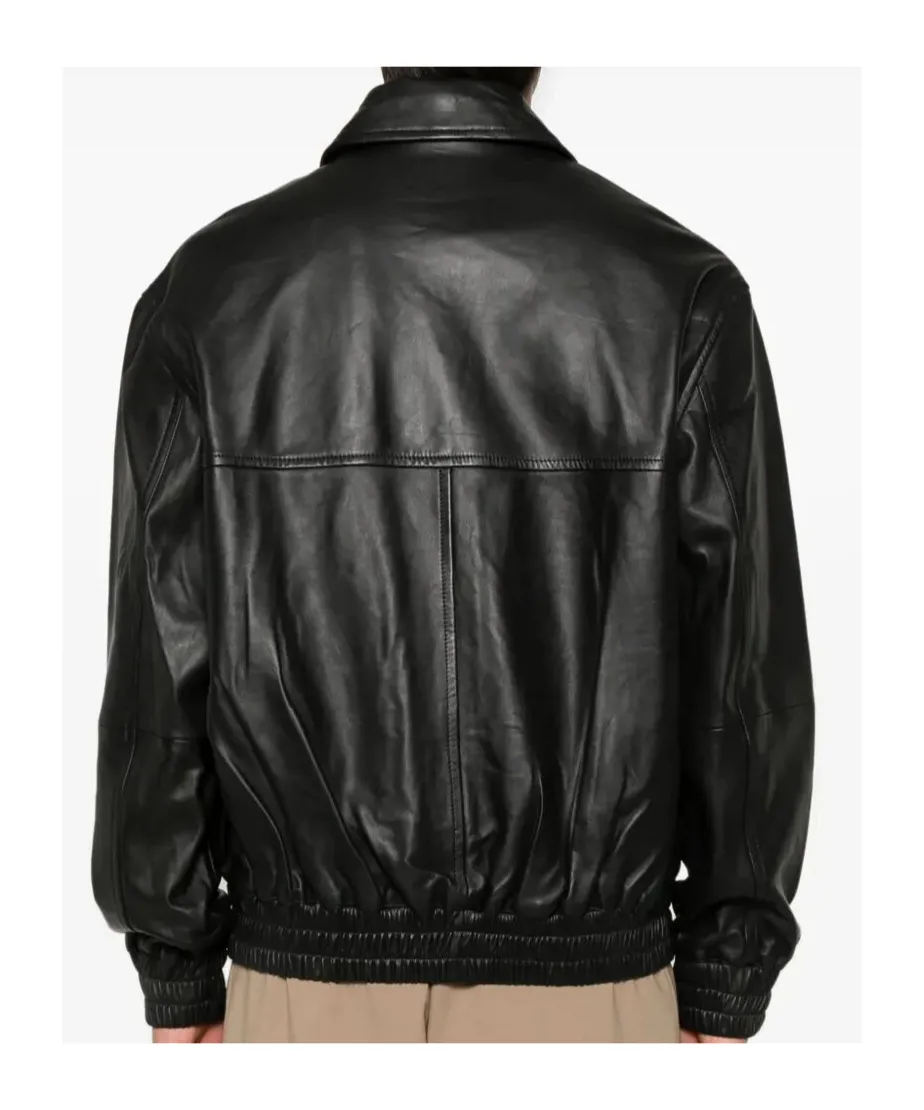 Lapel Leather Jacket