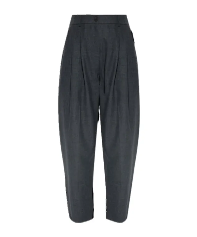 Double Pleated Wide-Leg Pants