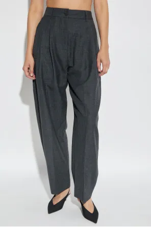 Double Pleated Wide-Leg Pants