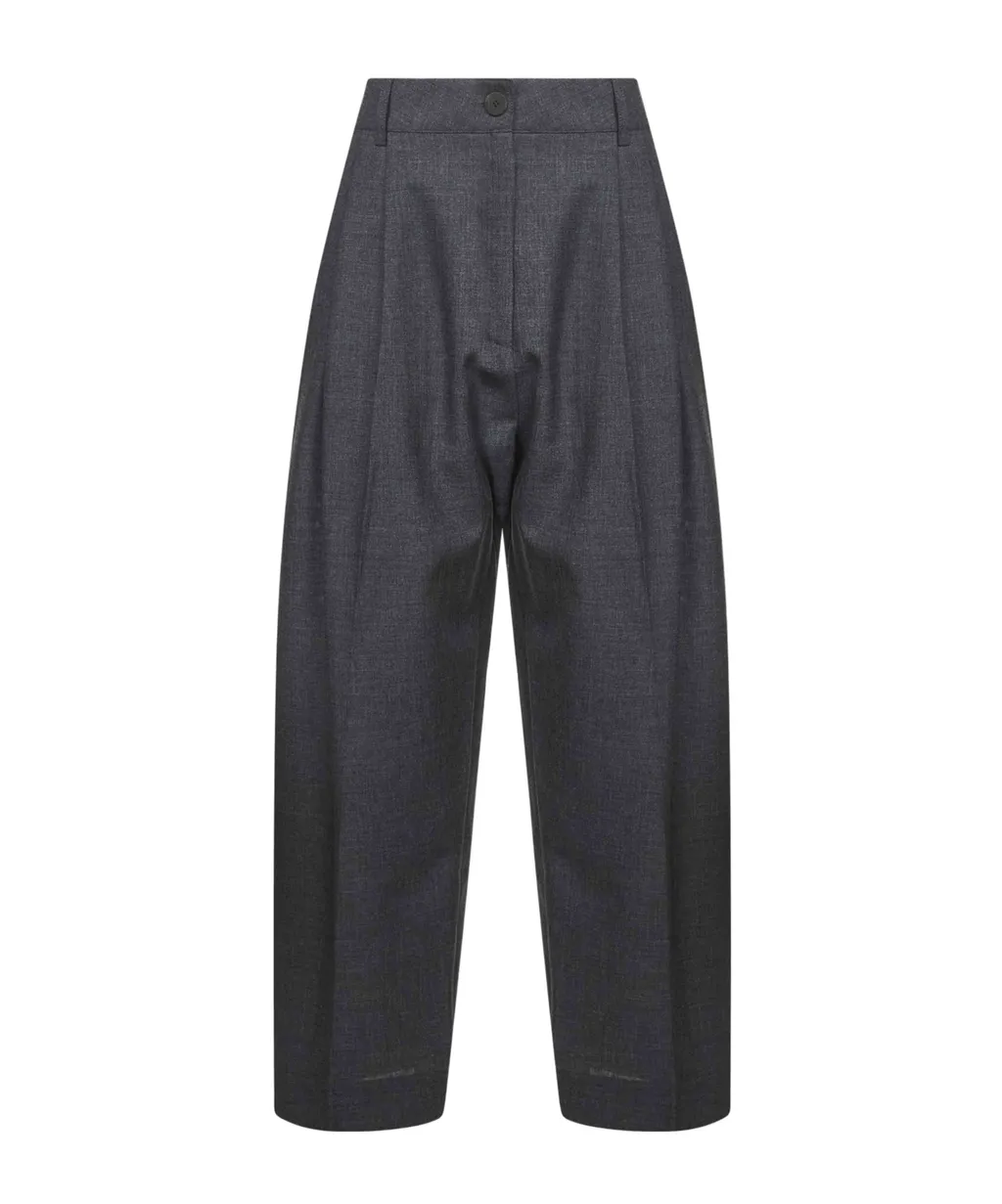 Wide-Leg Pleated Pants