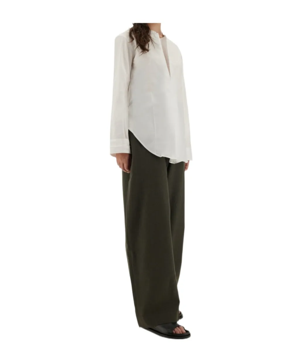 Pleat-Detail Blouse
