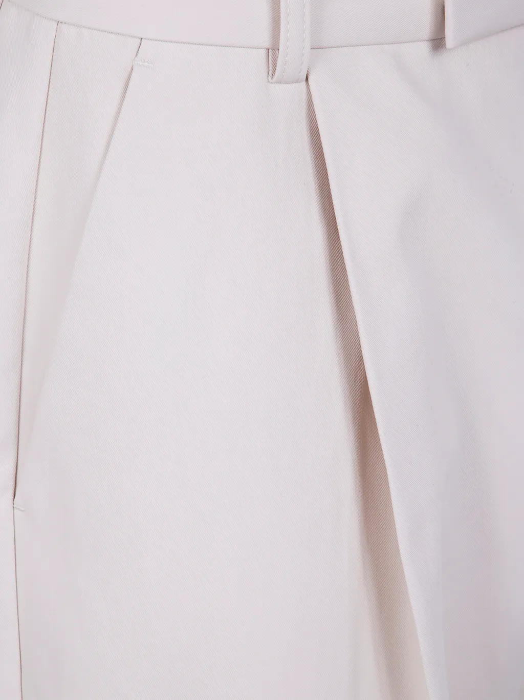 Pleated Cotton Straight-Leg Trousers