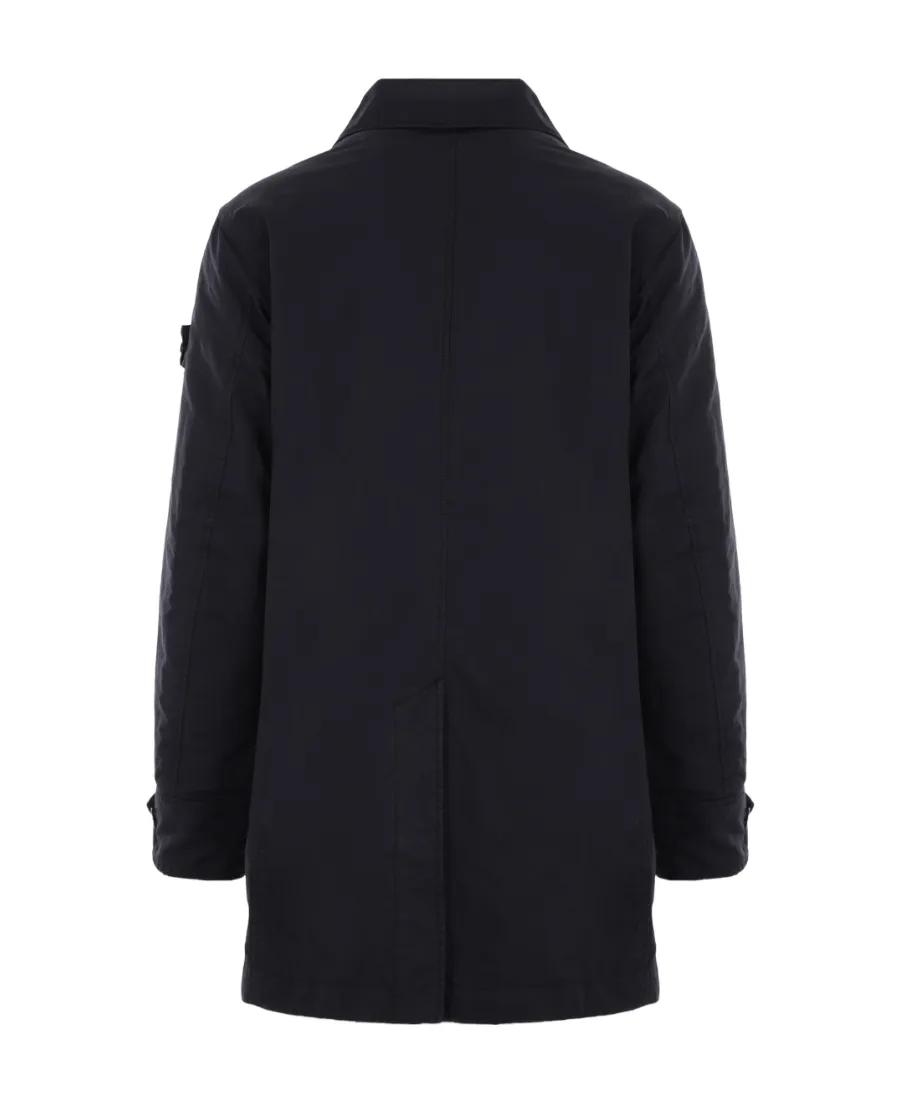 Compass-Patch Long-Sleeved Button-Up Coat