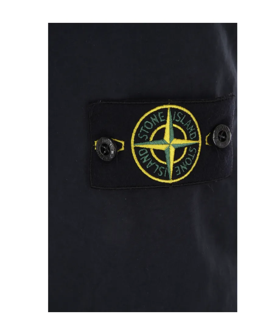 Compass-Patch Long-Sleeved Button-Up Coat