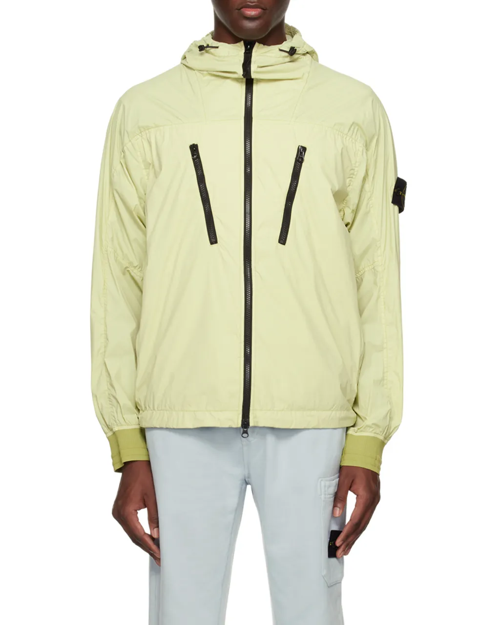 Foldable Logo Patch Zip-Up Jacket