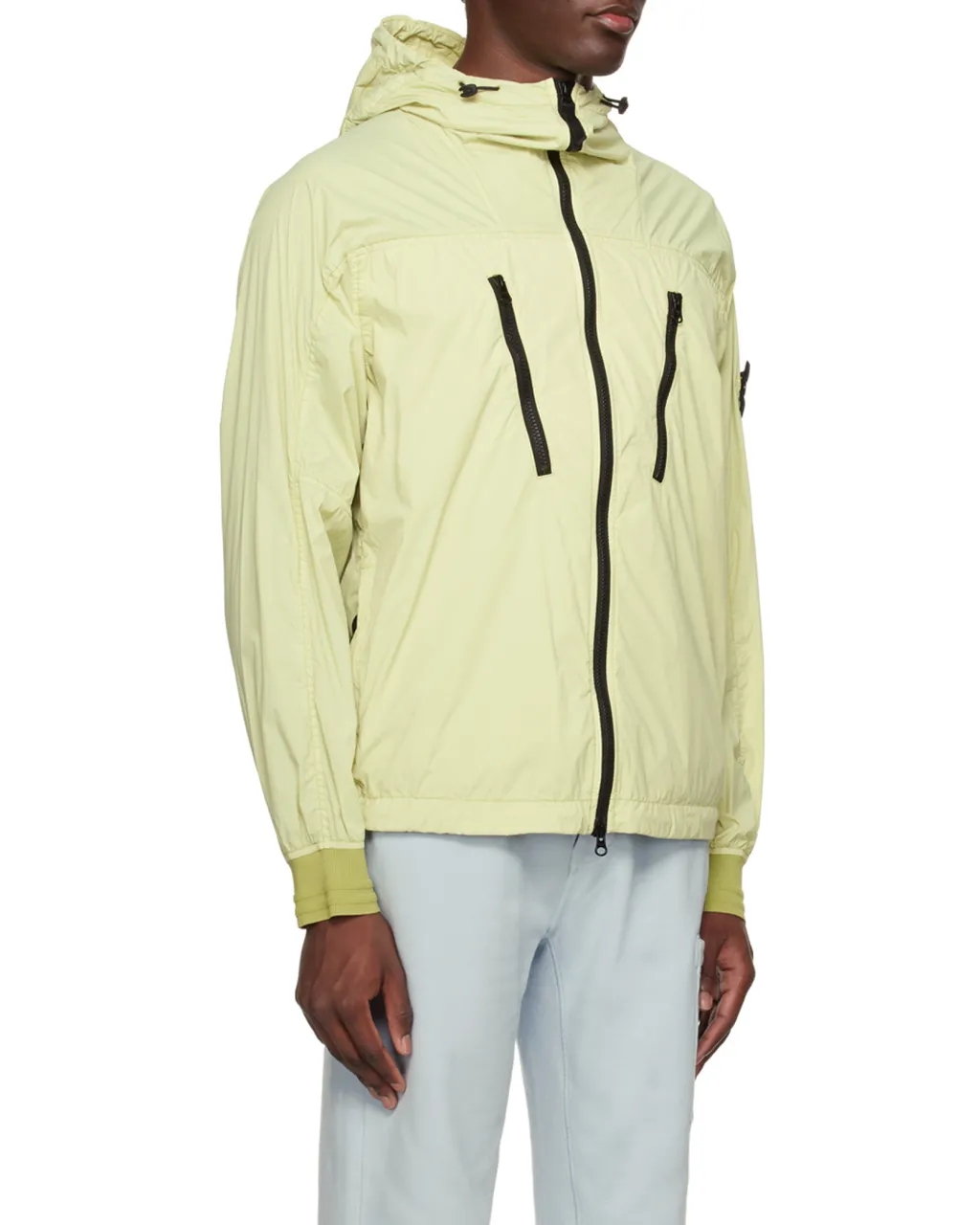 Foldable Logo Patch Zip-Up Jacket
