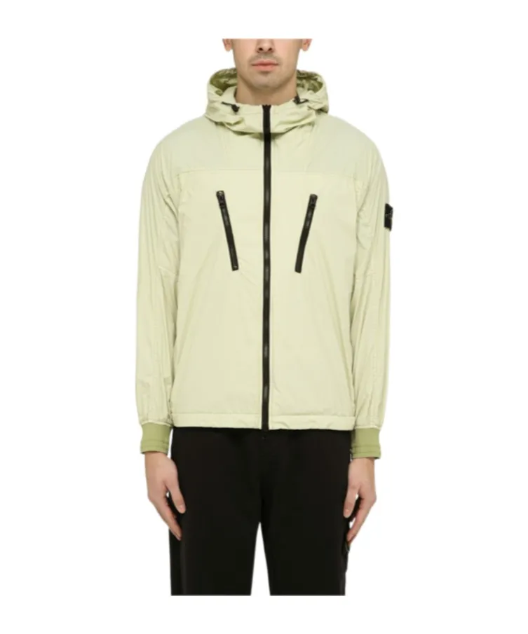 Foldable Logo Patch Zip-Up Jacket