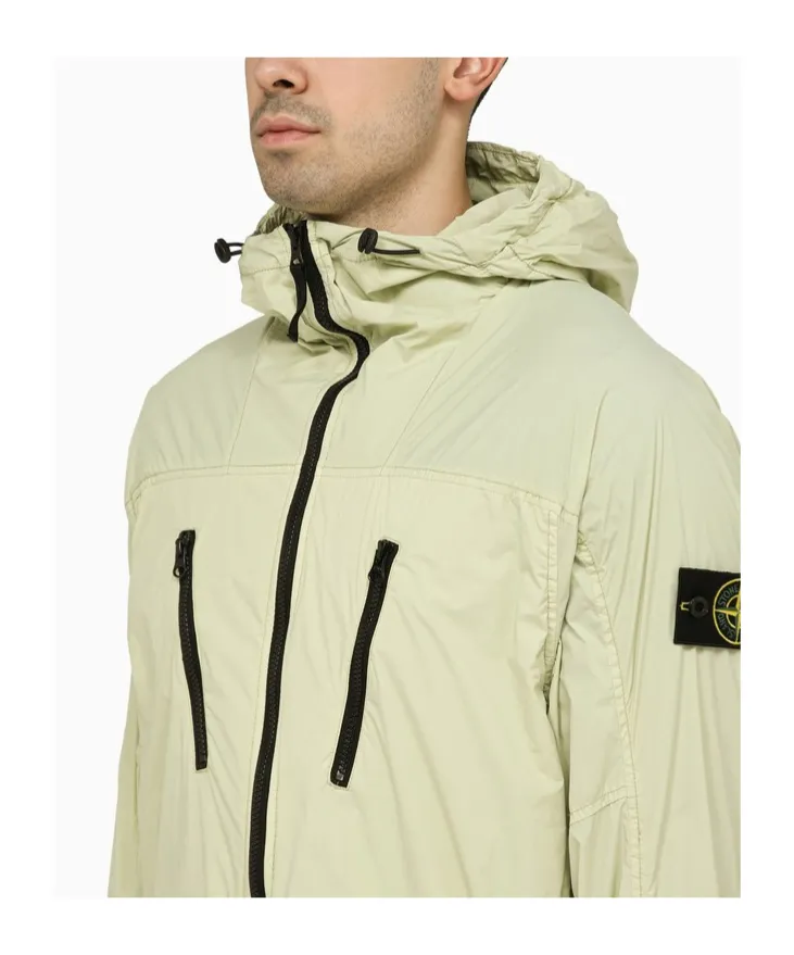 Foldable Logo Patch Zip-Up Jacket