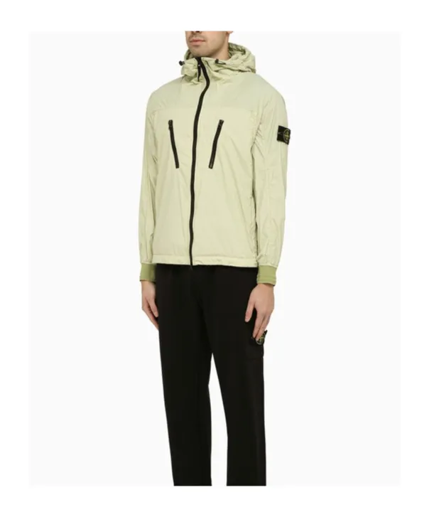 Foldable Logo Patch Zip-Up Jacket