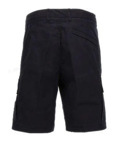 Compass-Badge Knee-Length Cargo Shorts