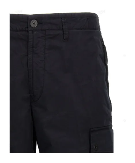 Compass-Badge Knee-Length Cargo Shorts
