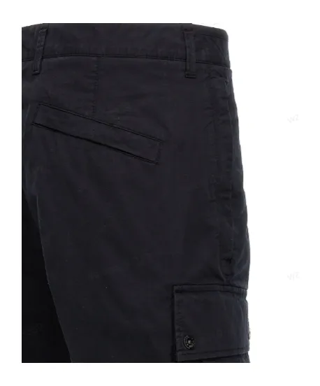 Compass-Badge Knee-Length Cargo Shorts