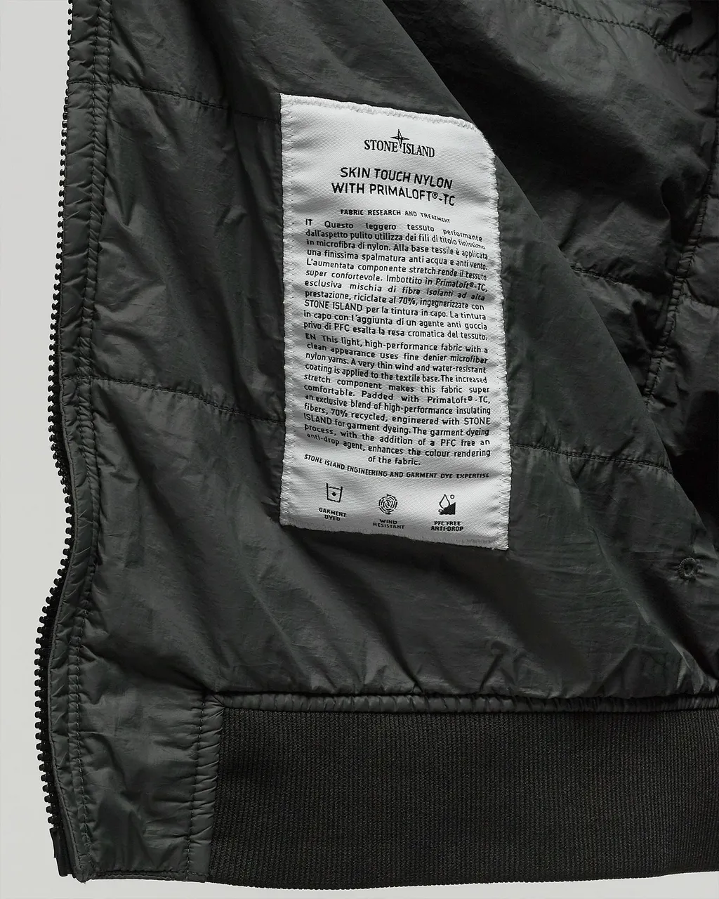 Logo Patch Zip-Up Bomber Jacket
